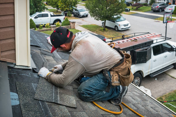 Professional Roof Leak Repair technician working in Hamilton, TX